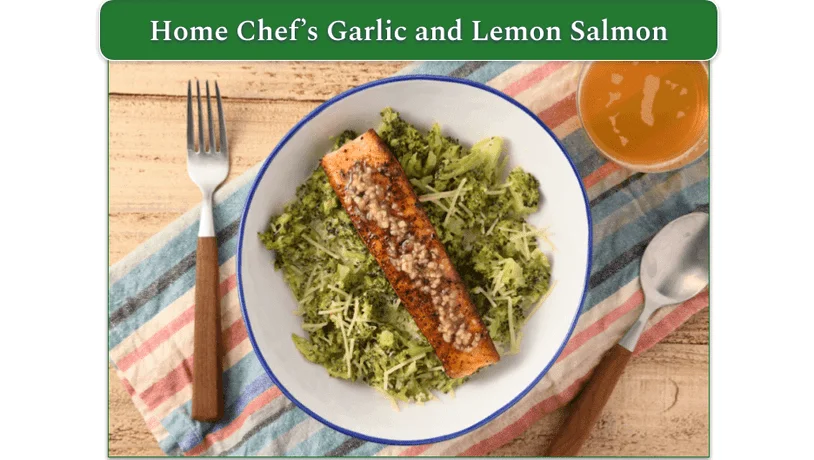 Image of Home Chef's Garlic and Lemon Salmon dish