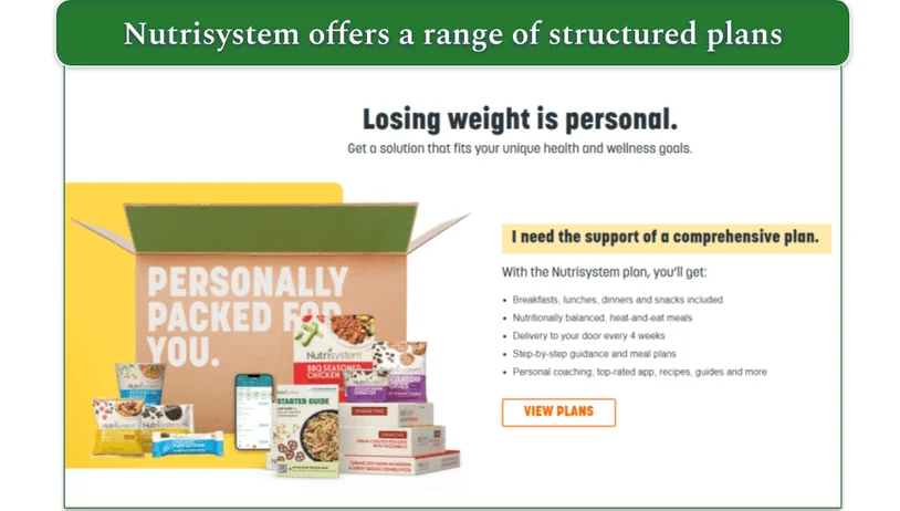 Description of Nutrisystem's plan contents