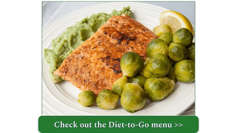 Diet-to-Go's Blackened Salmon dish