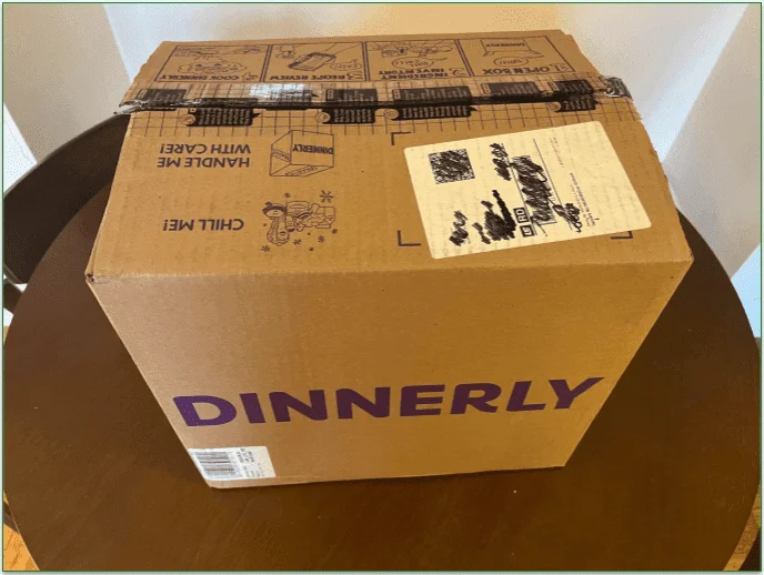 Unboxed Dinnerly box