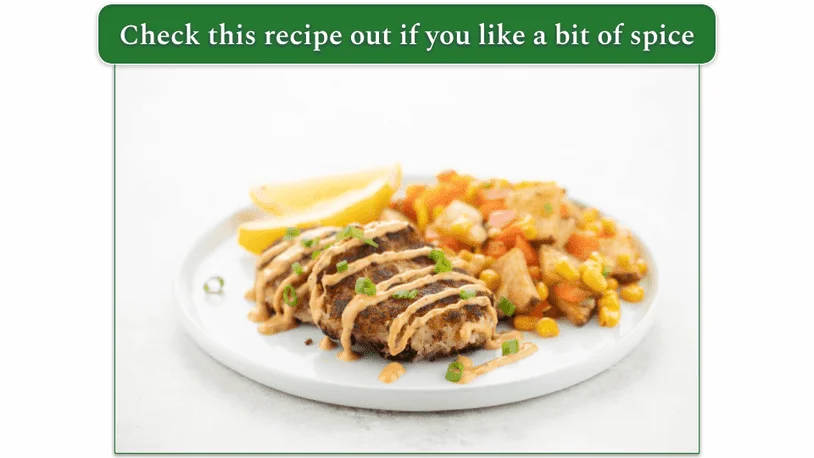 The Louisiana-Style Crab Cakes with Creole Remoulade from Home Chef