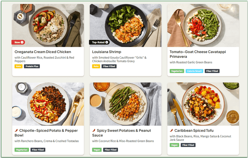 Factor's menu showcasing international cuisines