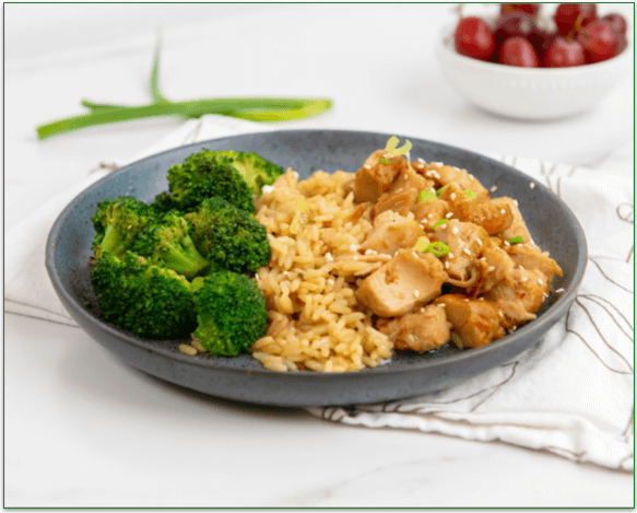 a screenshot of flexpro meals' sesame chicken