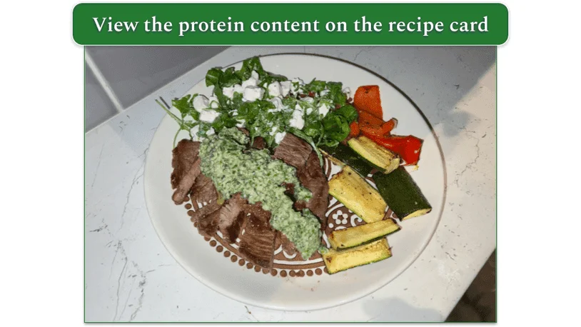  reviewers own image of 21-day aged rump steak with pumpkin seed pesto