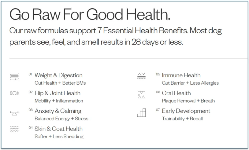 The 7 benefits of feeding Maev raw formulas