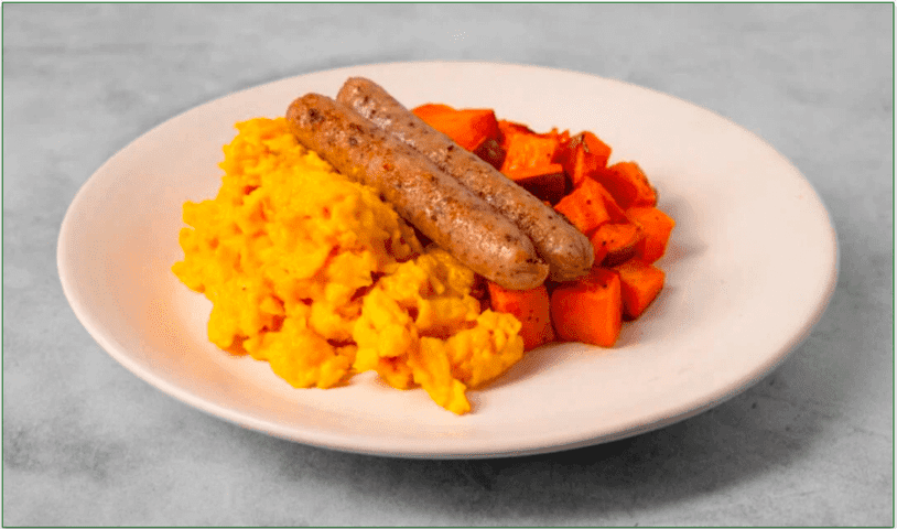 Trifecta's Egg Scramble with Sausage and Potato Breakfast