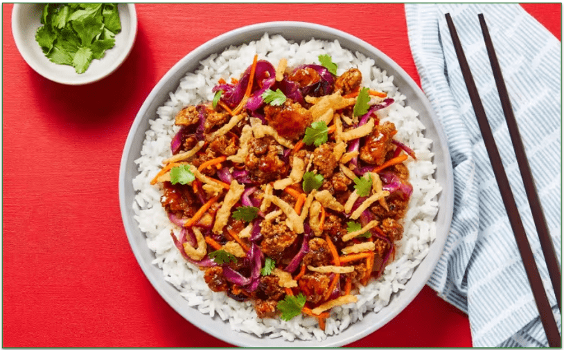 HelloFresh's Sweet Chili Pork & Cabbage Stir-Fry dish