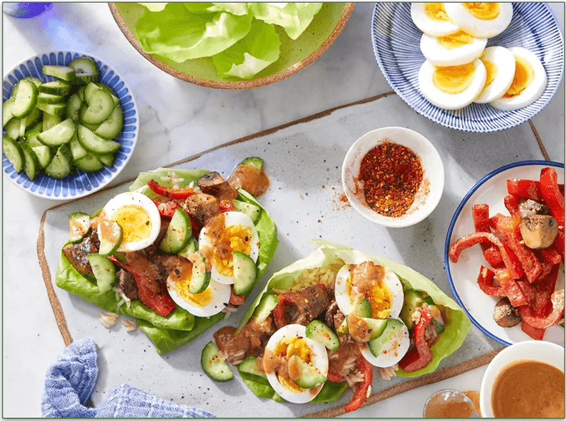 Blue Apron's Mushroom & Pepper Lettuce Cups