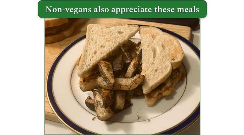 Carrot burgers from Purple Carrot