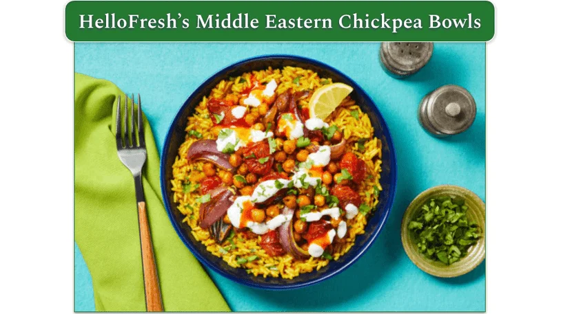 Middle Eastern Chickpea Bowls dish from HelloFresh