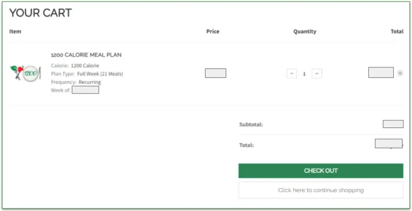 5: Check the cart is accurate