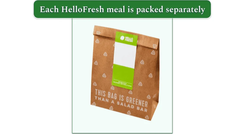 HelloFresh's ingredient packaging