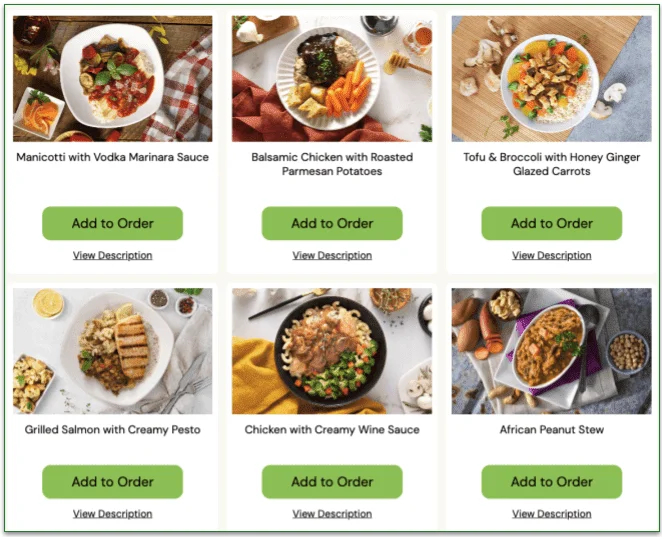An image showcasing individual meal pricing at Balance by Marley Spoon.