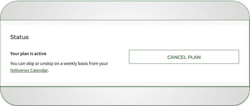 A screenshot of HelloFresh's Status page