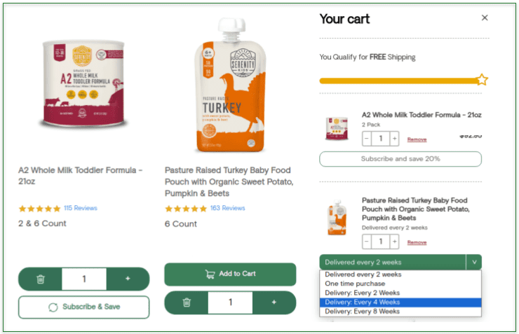 Choose the products you like