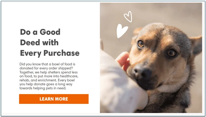 PetFlow gives back to pets in need