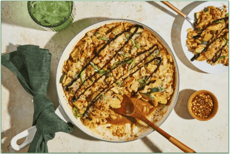 Creamy Tomato Orzo & Chicken Skillet from Green Chef