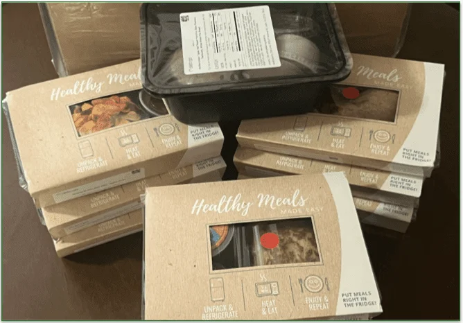 Diet-to-Go's meals in packaging