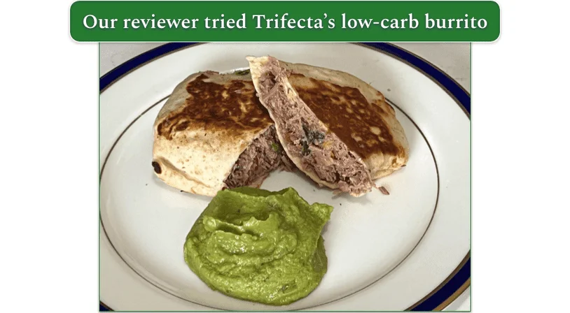 Trifecta’s Brisket Burrito with Guacamole