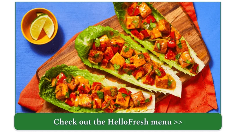 HelloFresh's Vegan Coconut Curry Tofu Lettuce Wraps