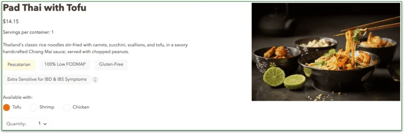 epicured, meat and protein customization options