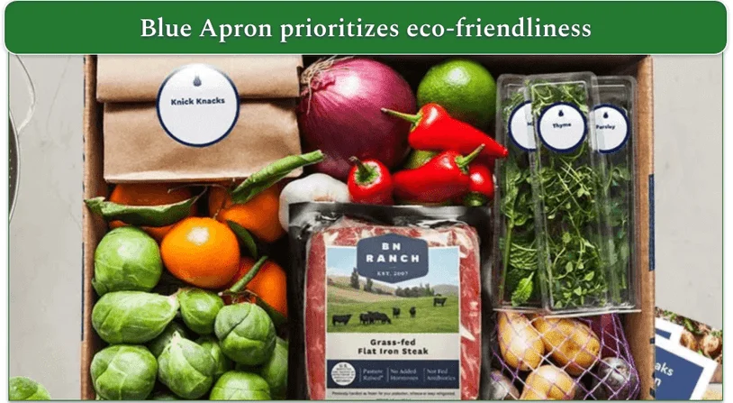 an open Blue Apron delivery