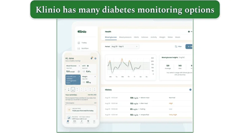 A picture of Klinio's tracking screens