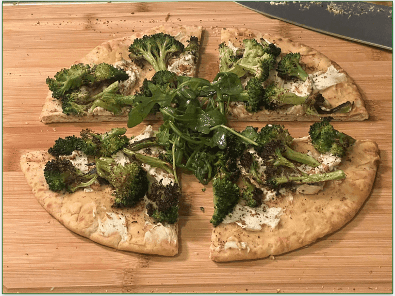 Roasted Broccoli flatbread made by our reviewer