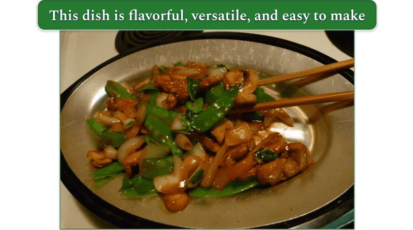 Spicy Ground Chicken and Veggies Stir Fry on a plate