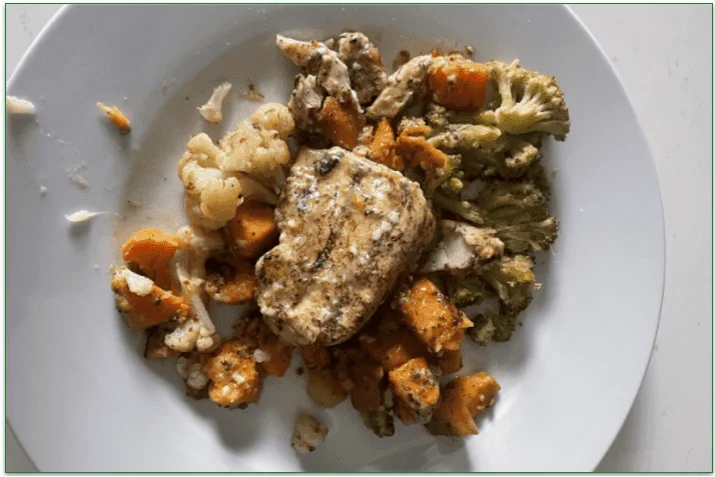 Photo of Trifecta's Mustard Sauce Chicken Breast served on a plate