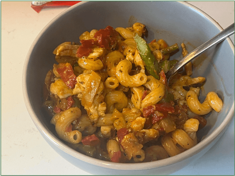 Nutrisystem’s Red Pepper Chicken and Pasta Saute