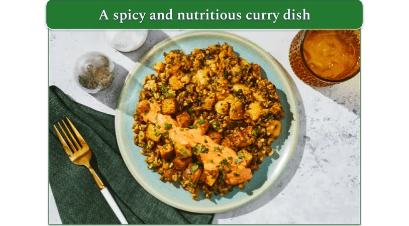 Factor's Indian Butter Tofu & Lentils dish