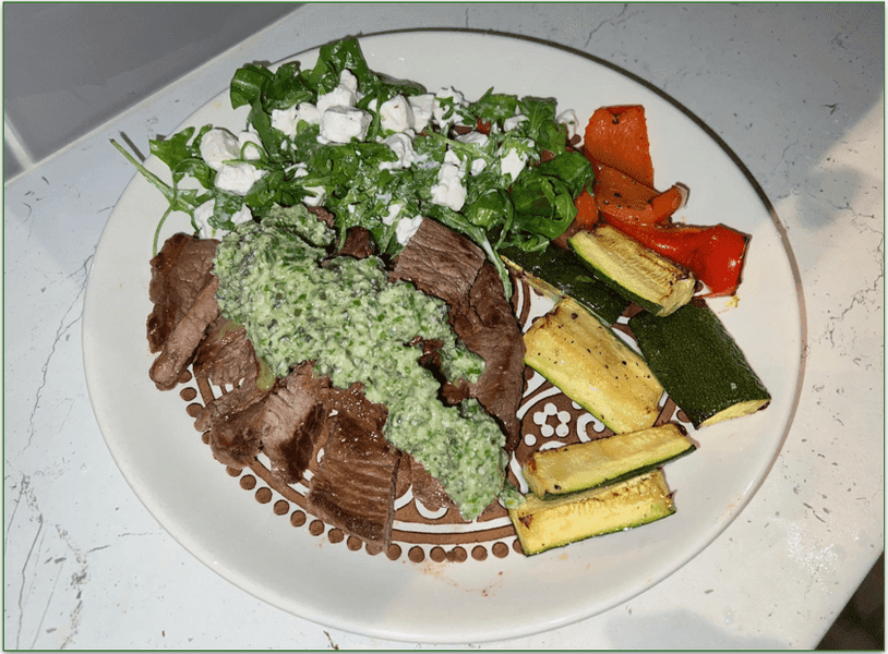 Green Chef’s 21 Day Aged Rump Steak and Pumpkin Seed Pesto