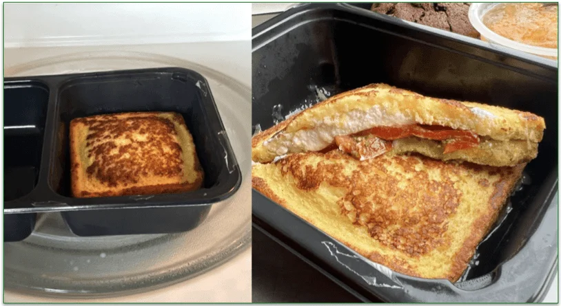 The Kelly in the microwave, and sliced ready for serving