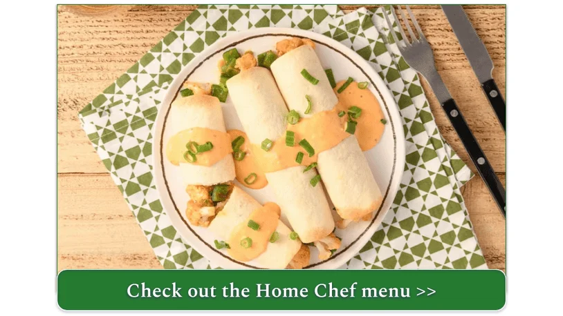 Home Chef's Spicy Chile Cauliflower and Poblano Enchiladas