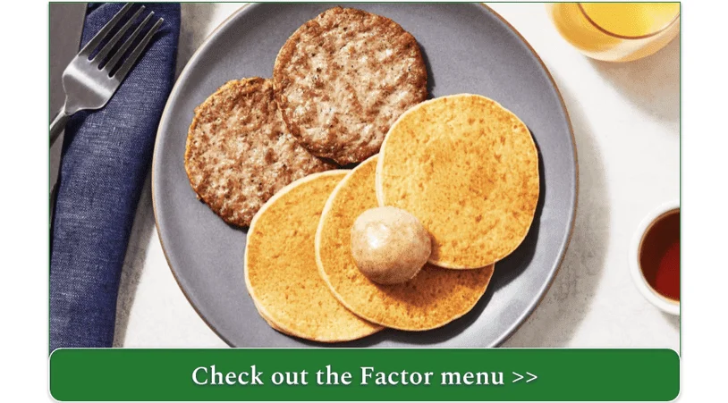 Factor's Pancakes & Sausage with Cinnamon Butter & Maple Syrup