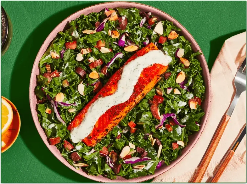 Green Chef's Salmon With Creamy Dill Sauce