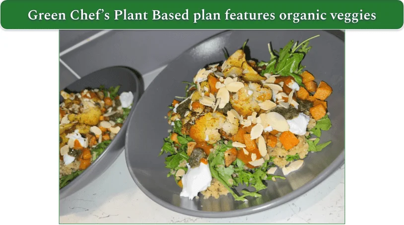 Green Chef’s Harissa and Zhoug Cauliflower