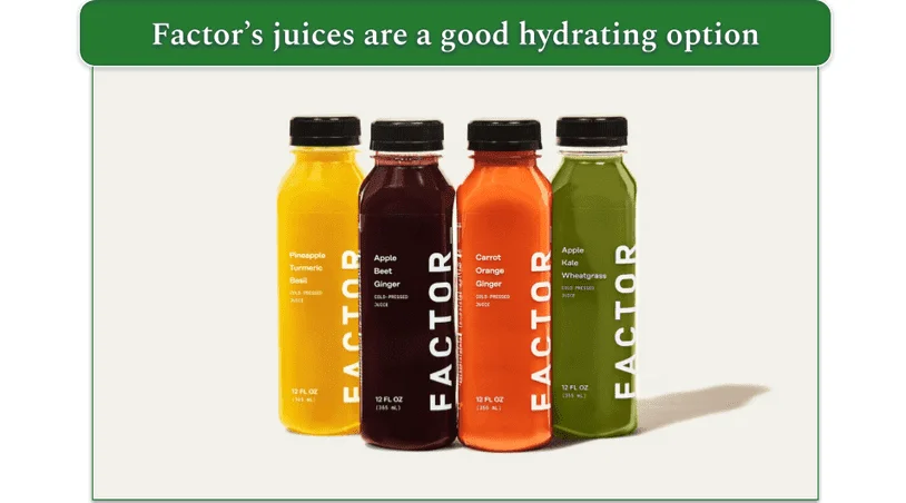 Factor's mixed bottled juices