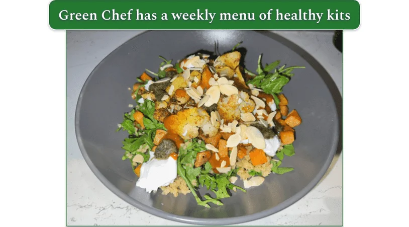 Green Chef’s Harissa and Zhoug Cauliflower