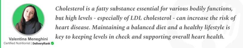Quote from our certified nutritionist about cholesterol
