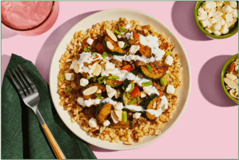 Green Chef's Middle Eastern–Style Beef & “Rice” Bowls