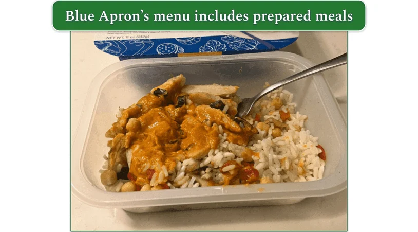 Blue Apron’s Heat & Eat Butter Chicken