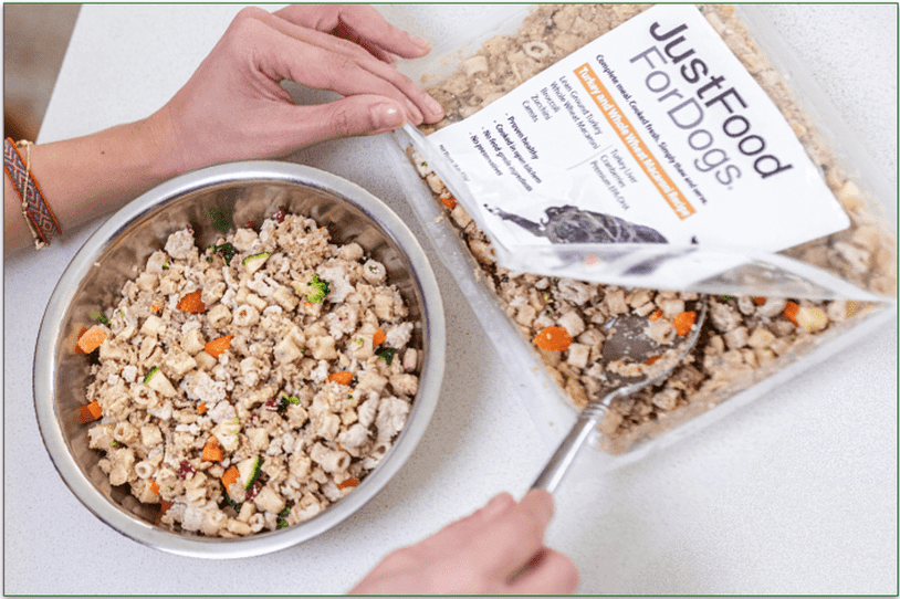 JustFoodForDogs Turkey and Whole Wheat recipe
