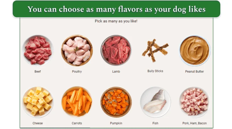 Redbarn's meal customization quiz