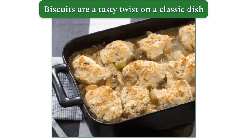 the Chicken & Sage Biscuit Pot Pie from blue apron