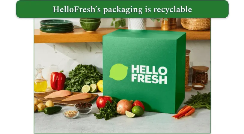 HelloFresh box on a worktop