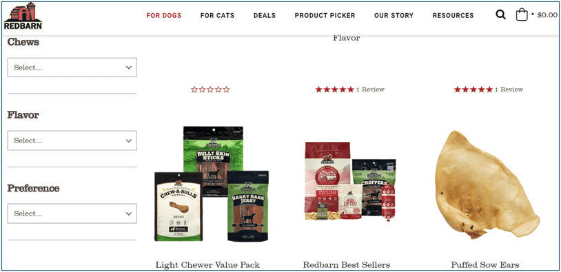 A couple of Redbarn's treats