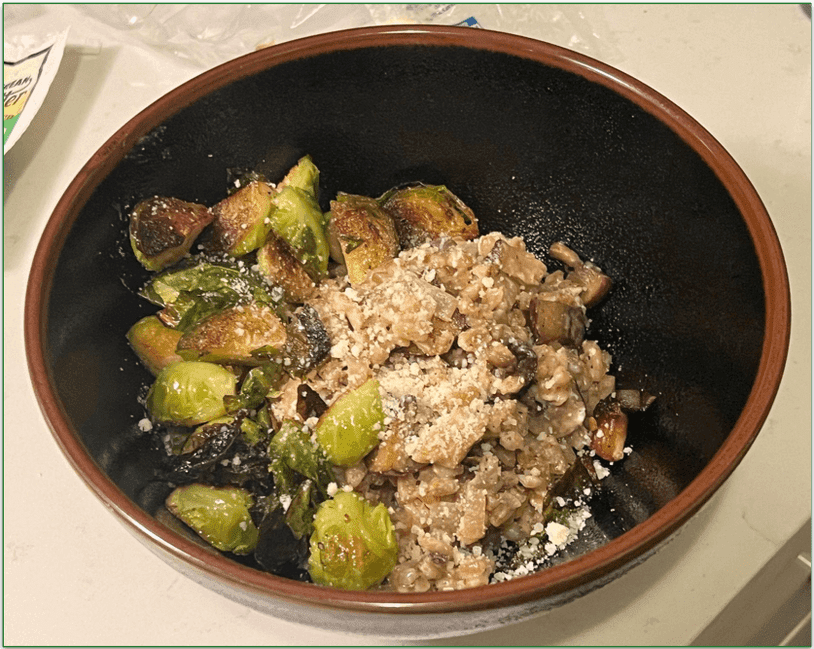 Blue Apron’s Mushroom Farrotto in a bowl