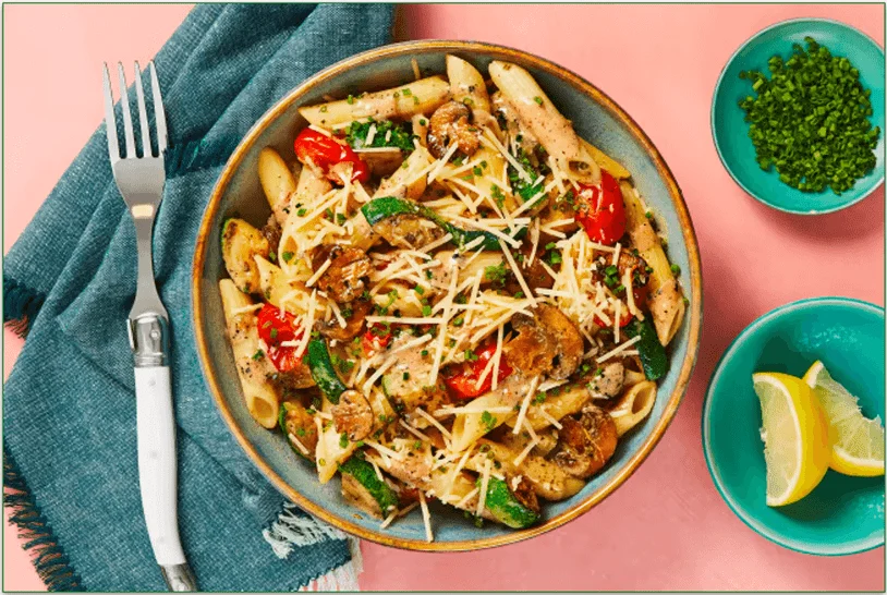 HelloFresh's Silky Sicilian Mushroom Penne